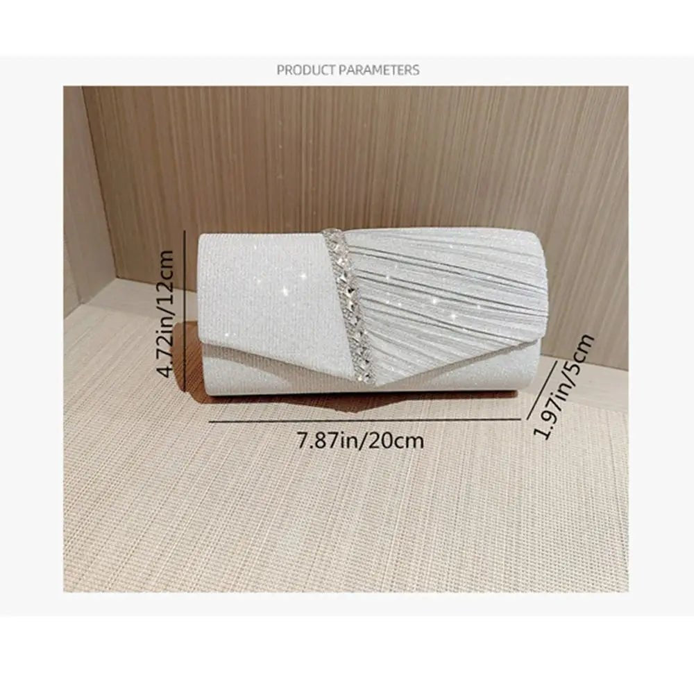 Pochette da Sera con Paillettes e Catena – Borsa Clutch Glitter - Veyla