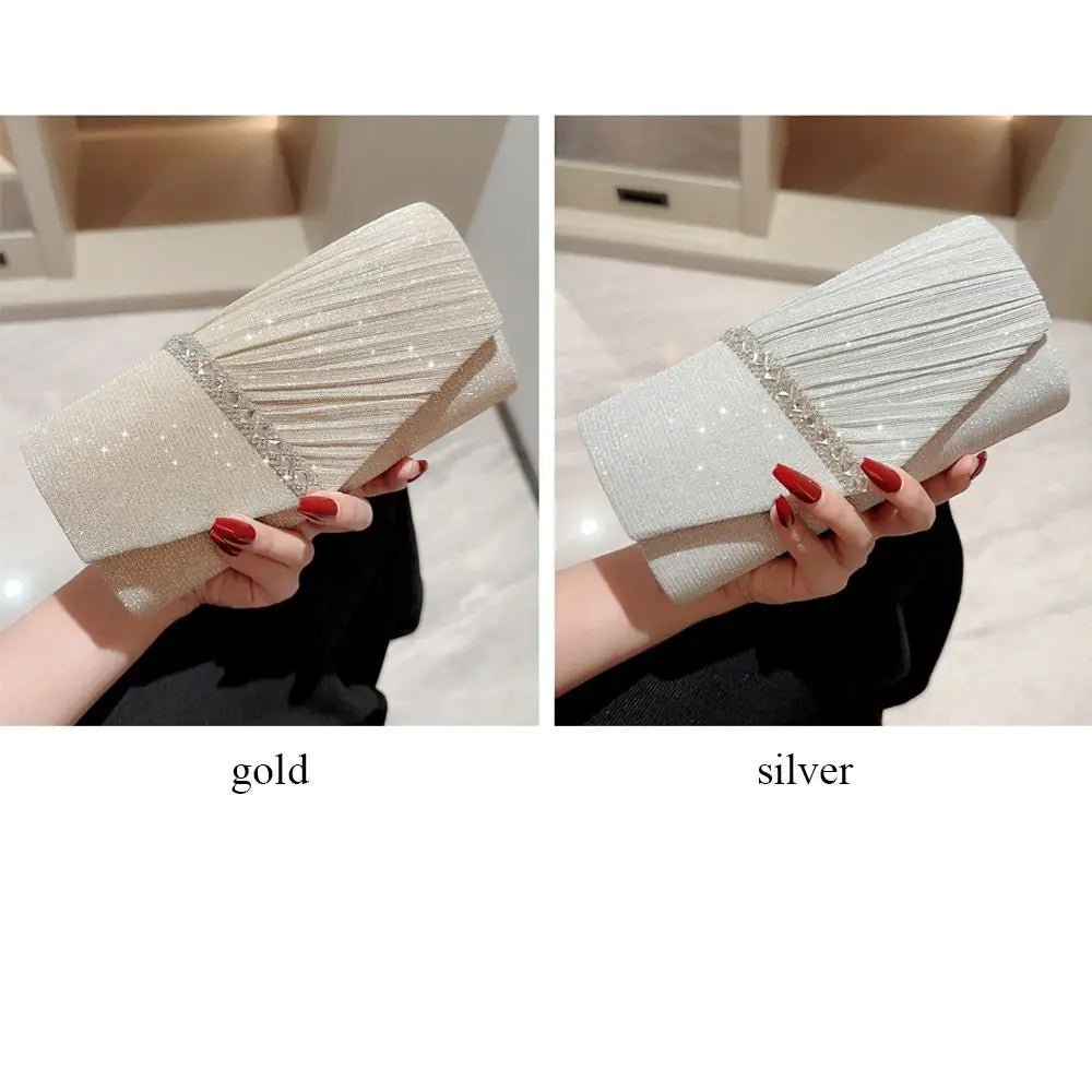 Pochette da Sera con Paillettes e Catena – Borsa Clutch Glitter - Veyla