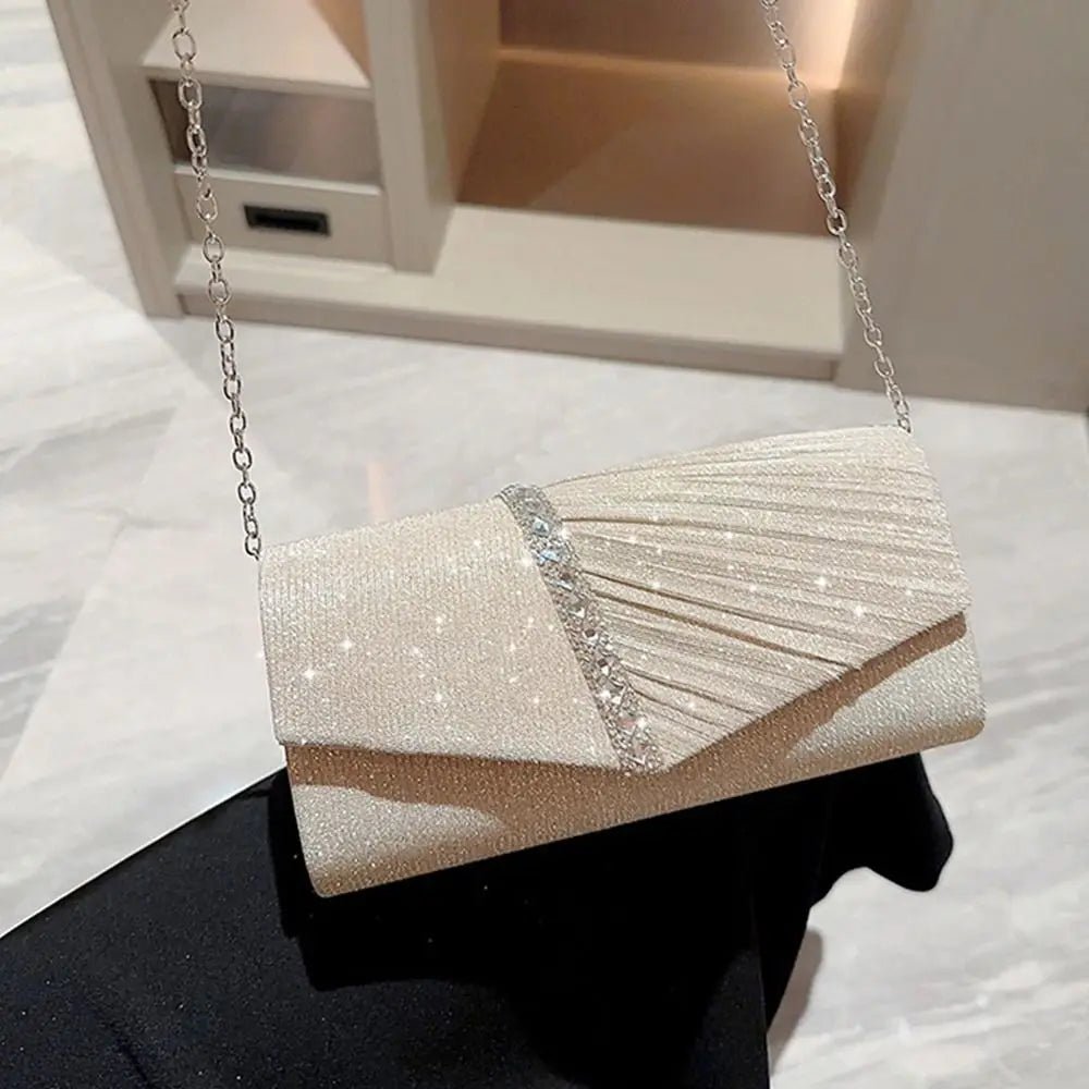 Pochette da Sera con Paillettes e Catena – Borsa Clutch Glitter - Veyla