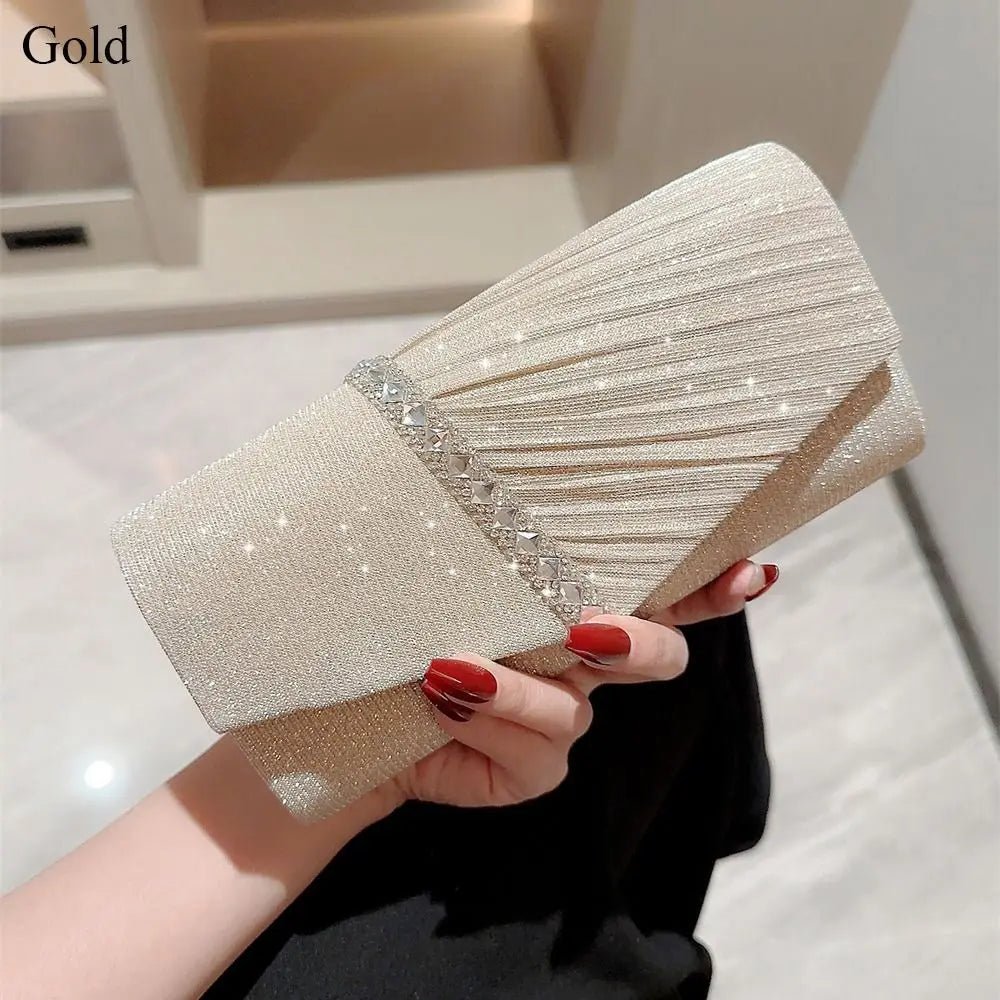 Pochette da Sera con Paillettes e Catena – Borsa Clutch Glitter - Veyla