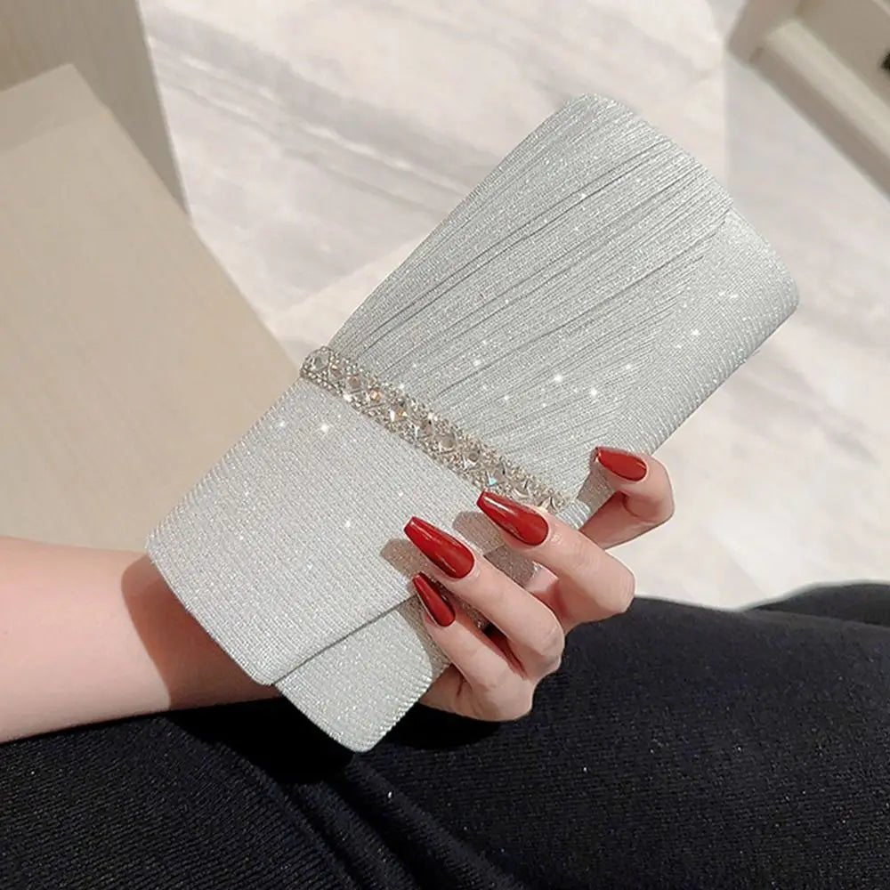 Pochette da Sera con Paillettes e Catena – Borsa Clutch Glitter - Veyla