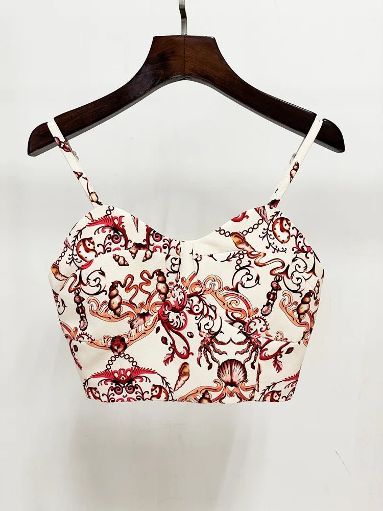Set 3 Pezzi con Stampa Mondo Marino – Top, Giacca e Pantaloni - Veyla