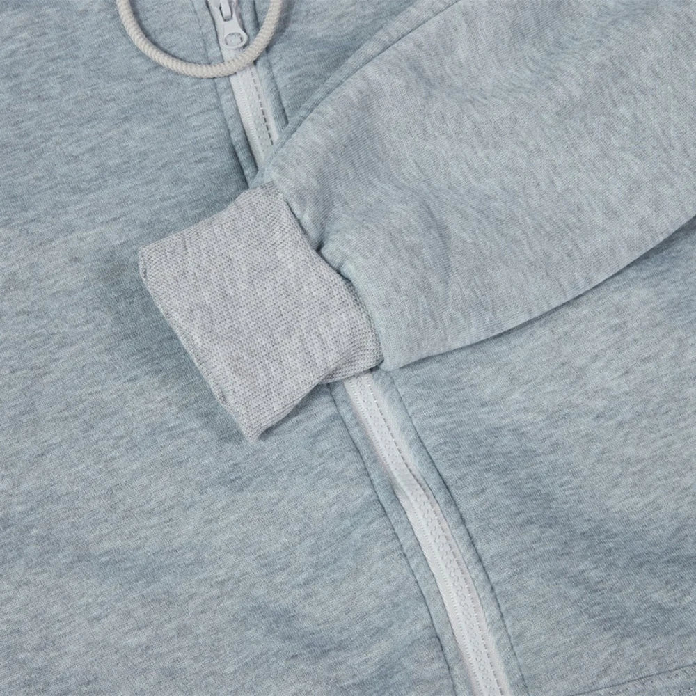 Set Donna Due Pezzi Hoodie con Zip – Felpa New York USA e Pantaloni Oversize Fleece - Veyla