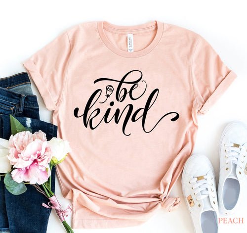 T-Shirt Donna Be Kind – Maglietta Morbida in Cotone Bella Canvas Colori Assortiti - Veyla