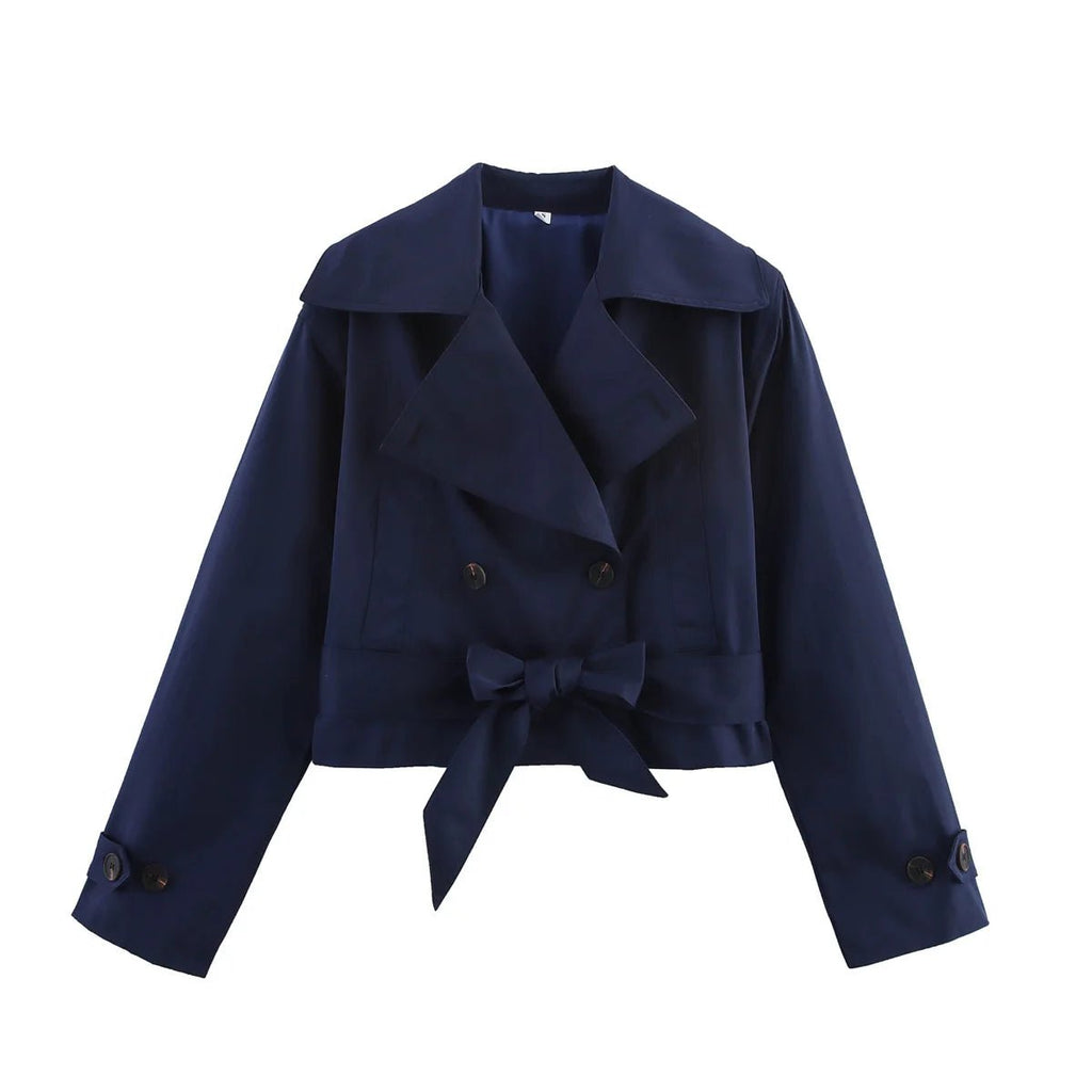 Trench Coat Doppiopetto con Cintura – Stile Britannico - Veyla