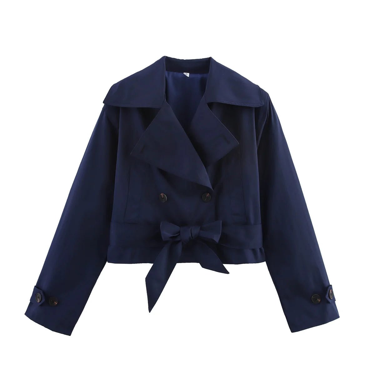 Trench Coat Doppiopetto con Cintura – Stile Britannico - Veyla