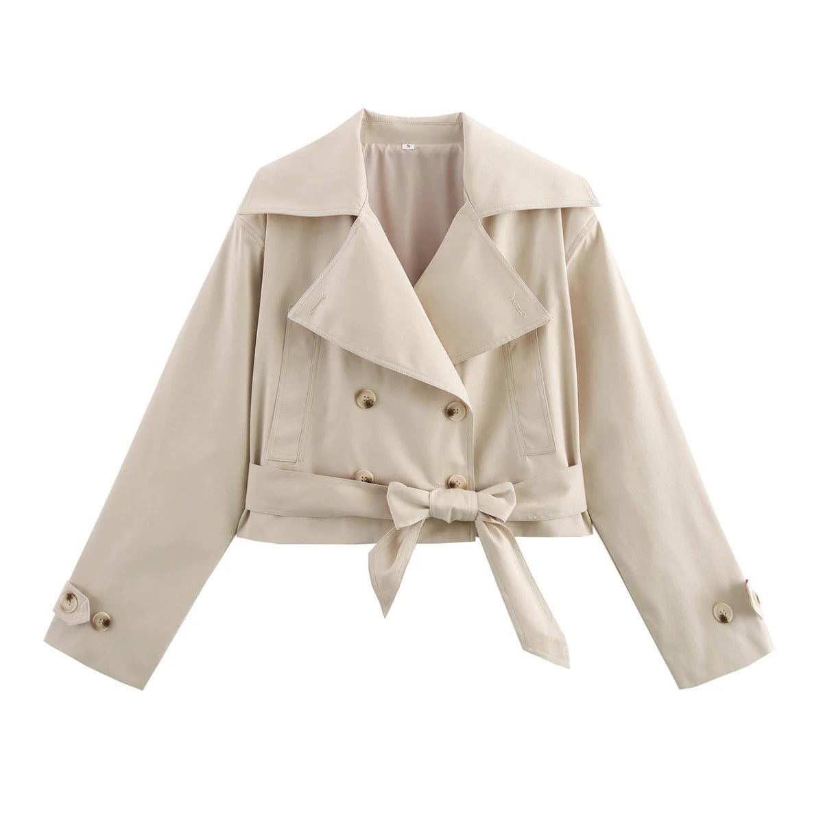 Trench Coat Doppiopetto con Cintura – Stile Britannico - Veyla
