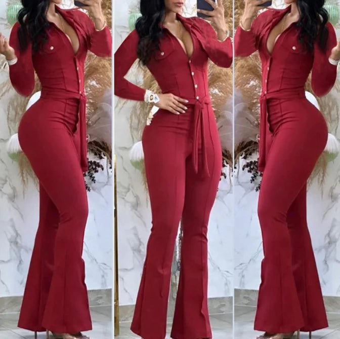 Tuta Donna Casual Y2K con Cintura e Cerniera - Veyla