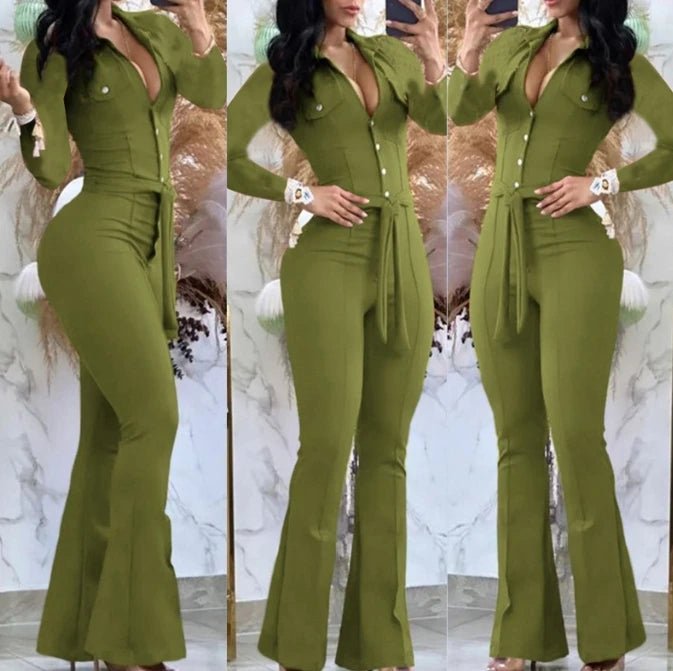 Tuta Donna Casual Y2K con Cintura e Cerniera - Veyla