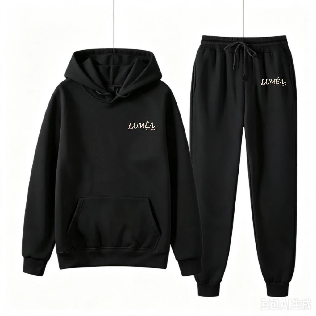 Tuta Donna Due Pezzi con Cappuccio – Felpa Stampata e Pantaloni Casual Invernale - Veyla