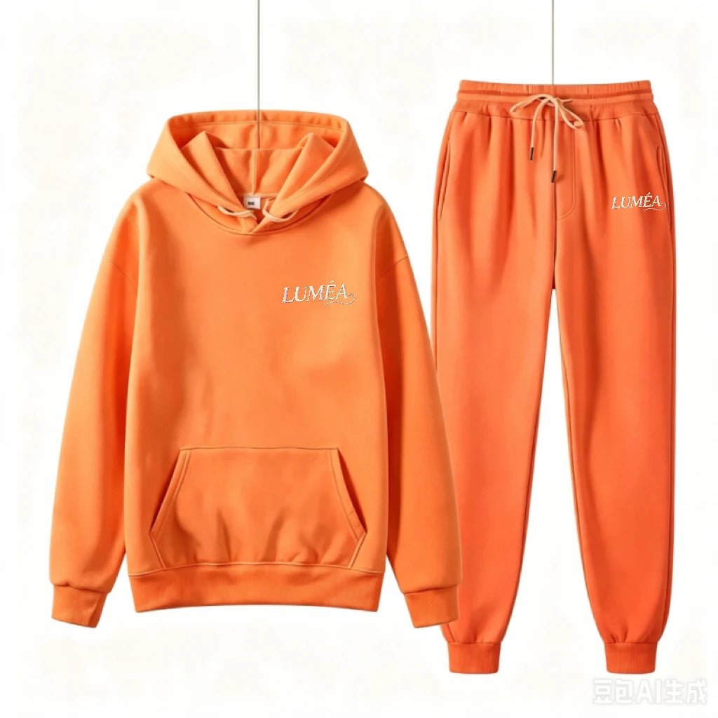 Tuta Donna Due Pezzi con Cappuccio – Felpa Stampata e Pantaloni Casual Invernale - Veyla