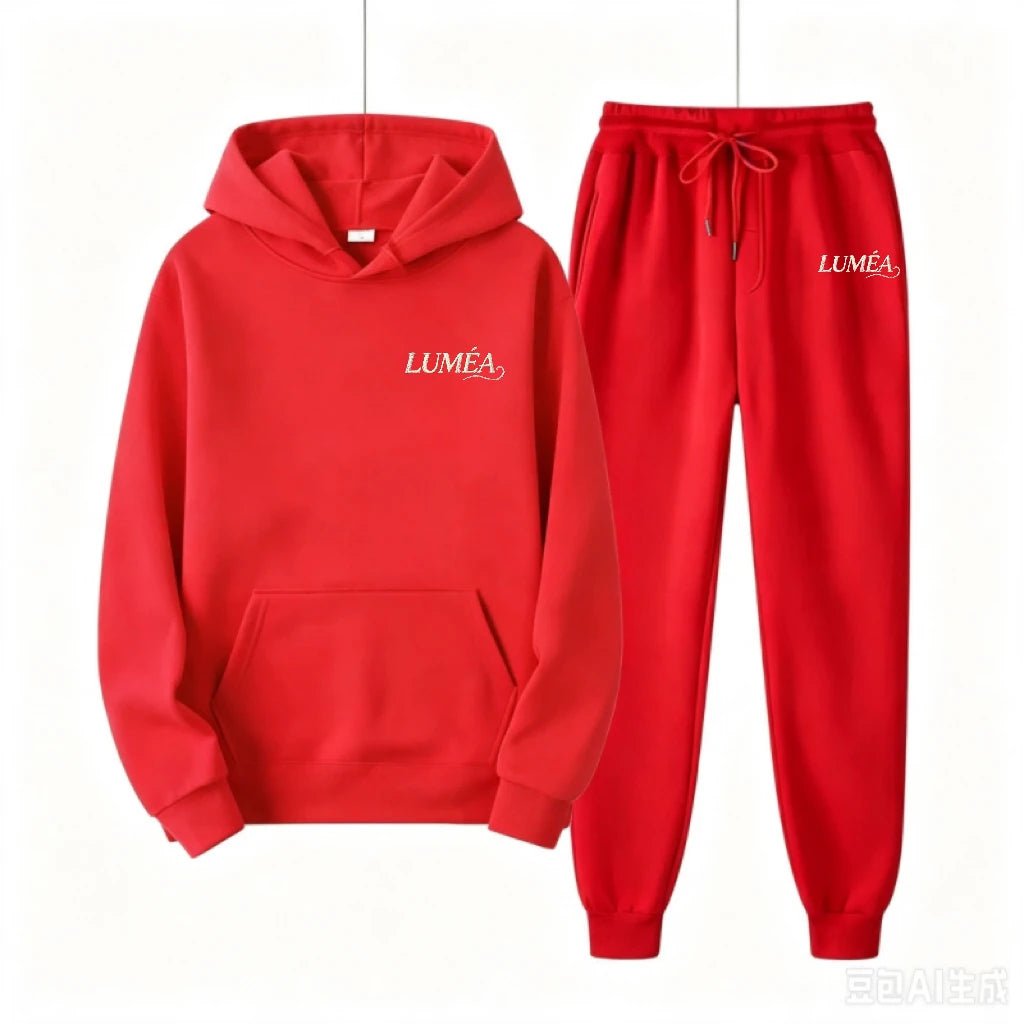 Tuta Donna Due Pezzi con Cappuccio – Felpa Stampata e Pantaloni Casual Invernale - Veyla