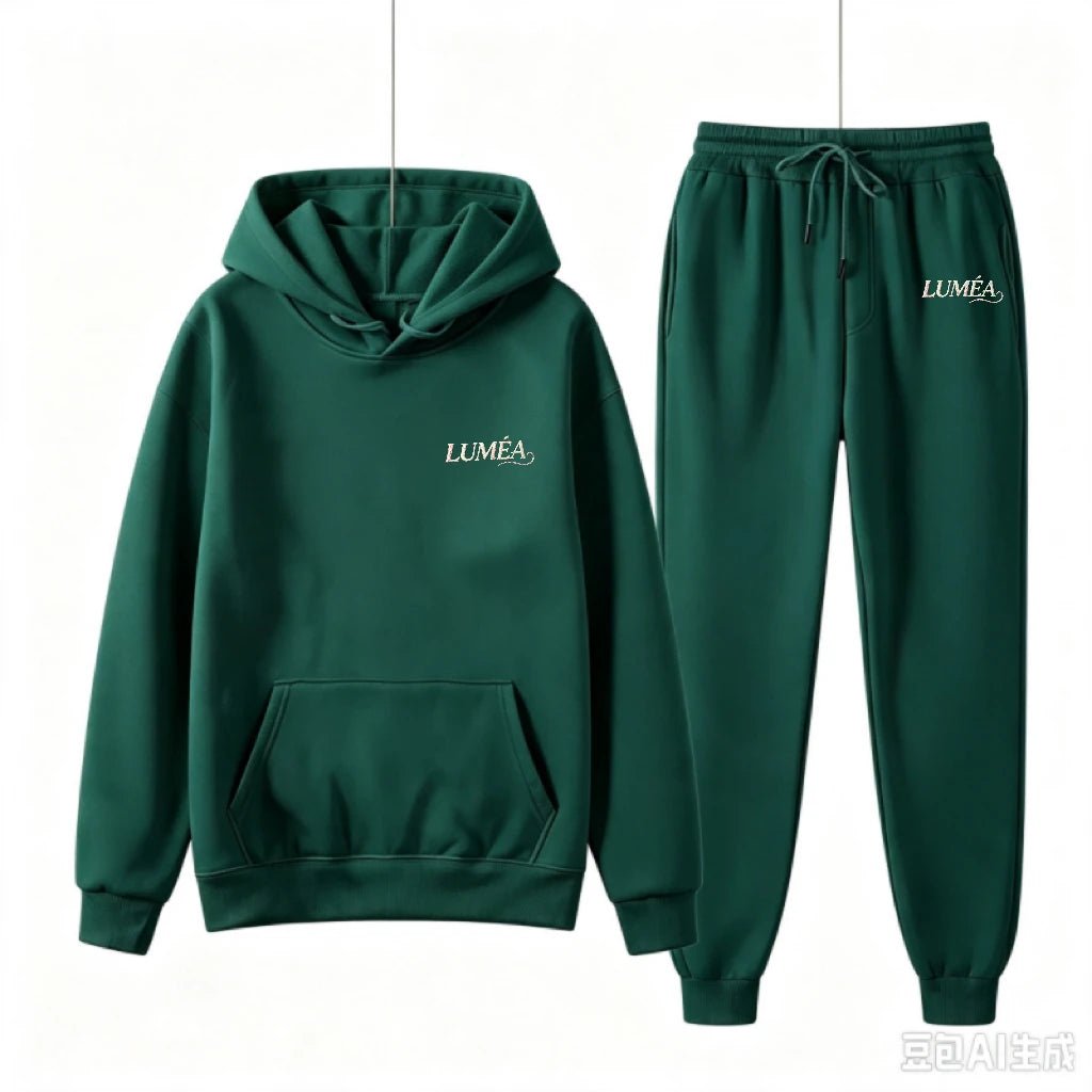 Tuta Donna Due Pezzi con Cappuccio – Felpa Stampata e Pantaloni Casual Invernale - Veyla