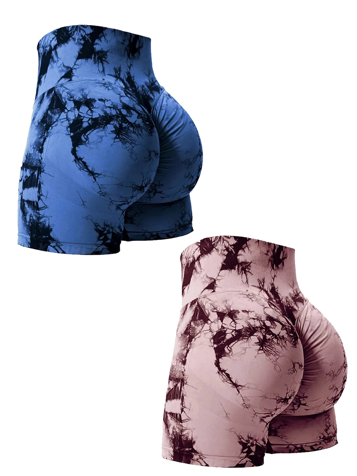 Veyla – 2 pezzi Tie Dye Modellante Pantaloncini da palestra Donna Skinn - Veyla
