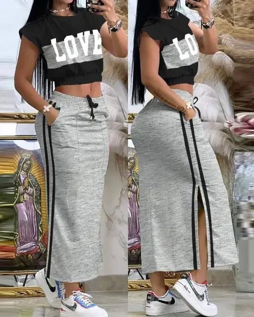 Veyla – 2025 Set da due pezzi estivi Completi da donna Stampa di moda Colorblo - Veyla