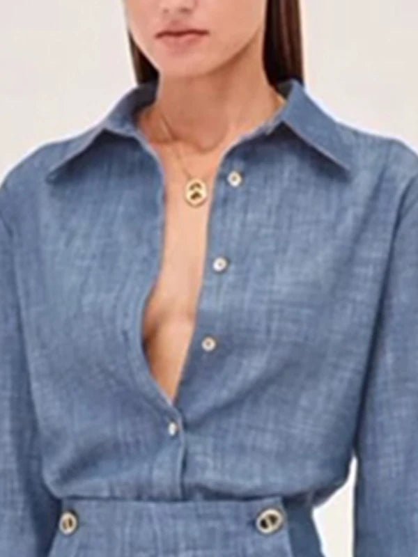 Veyla – Kristarsgirl Autunno 2025 Semplice Urban 2 pezzi Set per donna Camicie - Veyla