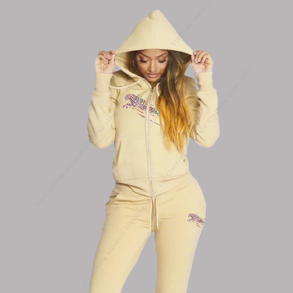 Veyla – Tuta da donna Felpe con cappuccio estetiche Felpe Pantaloni sportivi S - Veyla