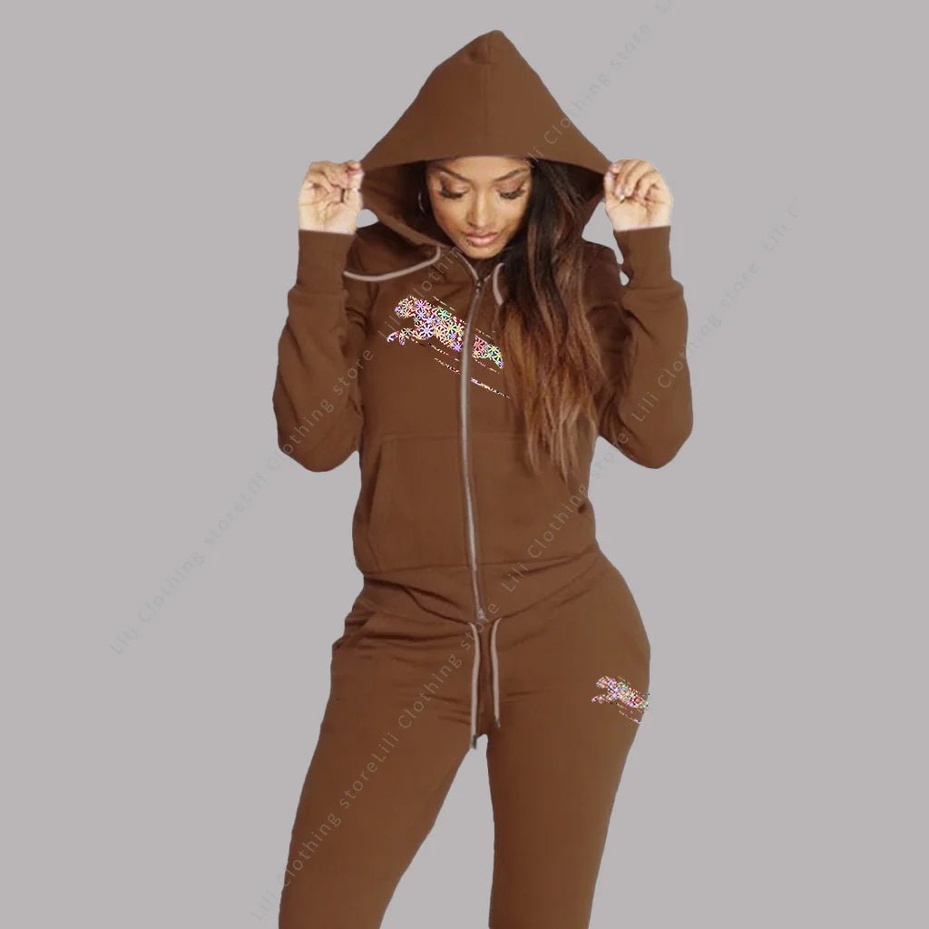 Veyla – Tuta da donna Felpe con cappuccio estetiche Felpe Pantaloni sportivi S - Veyla
