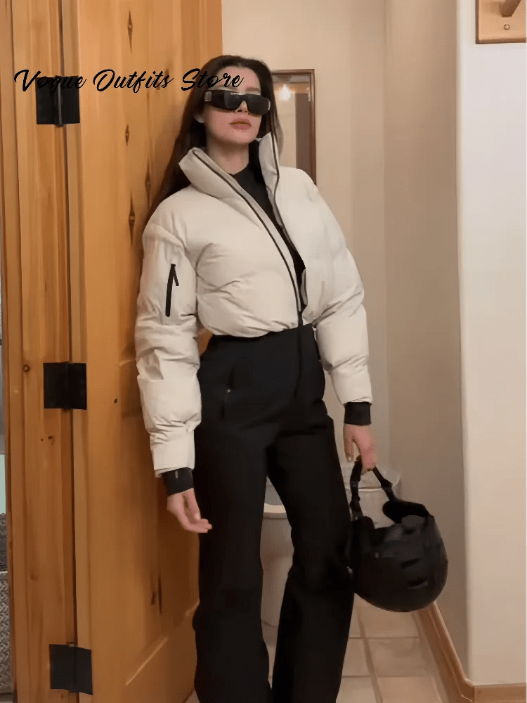 Veyla – Tuta Intera Donna Invernale – Colletto Coreano, Gamba Larga, Stile Chi - Veyla